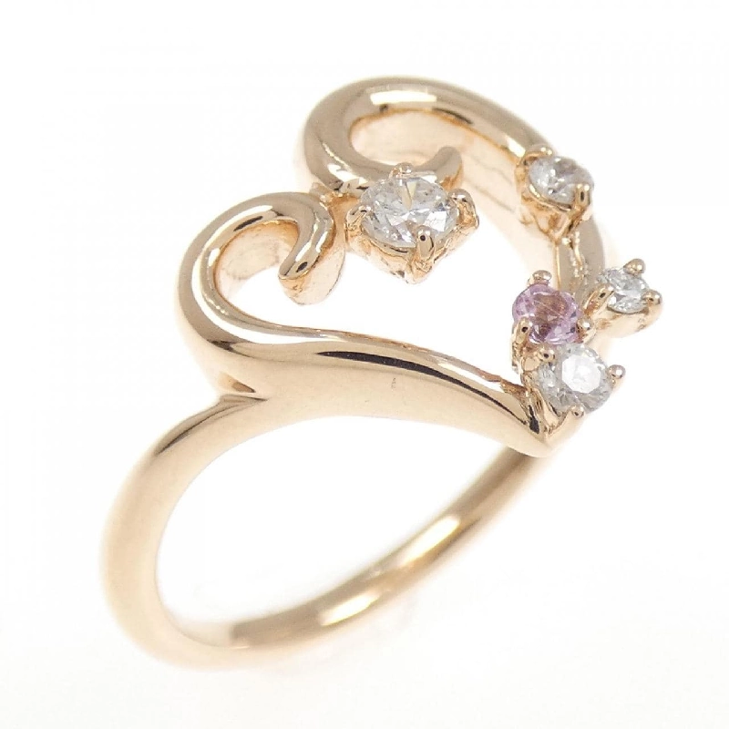 Nhẫn Sapphire K10PG hình trái tim 0.03CT 668777