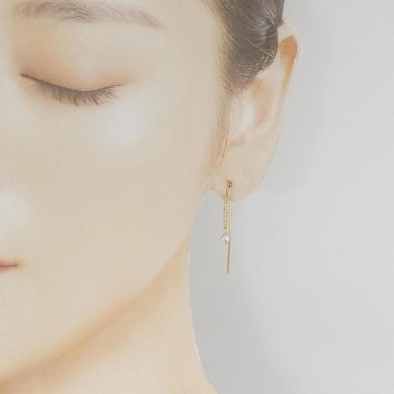 K18YG Bông tai kim cương 0.42CT - Hàng hiệu Chính hãng 871943