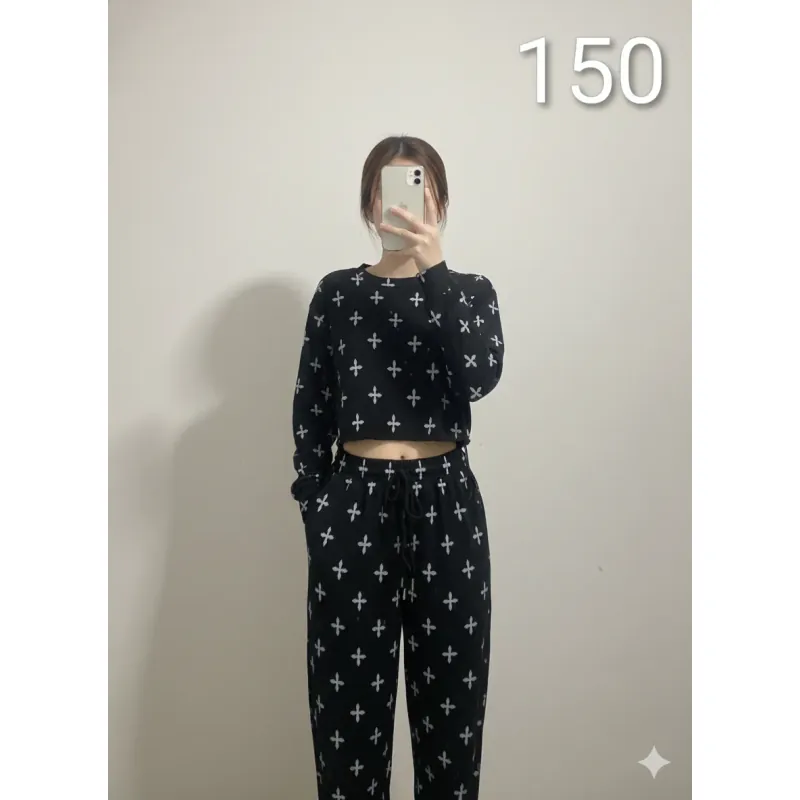 Bộ quần áo dài cá tính có dây rút eo size M L 748165