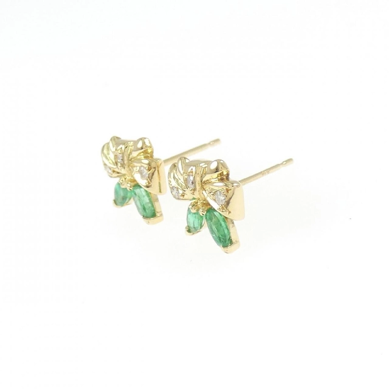 K18YG Emerald Earrings - Hàng hiệu Authentic 875841