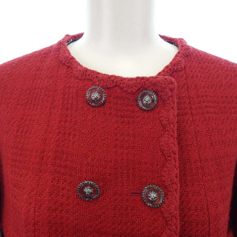 【Đối tượng phiếu giảm giá】Áo khoác không cổ CHANEL 641132