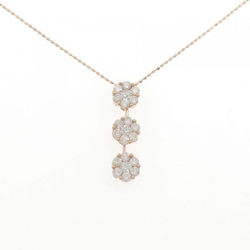 K18PG Hoa Kim Cương Dây Chuyền 1.00CT - Hàng hiệu Chính hãng 864044