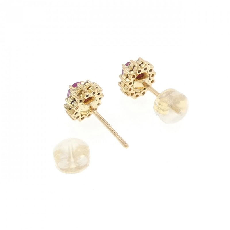 K18YG Bông tai Ruby - Hàng hiệu Chính hãng 871249