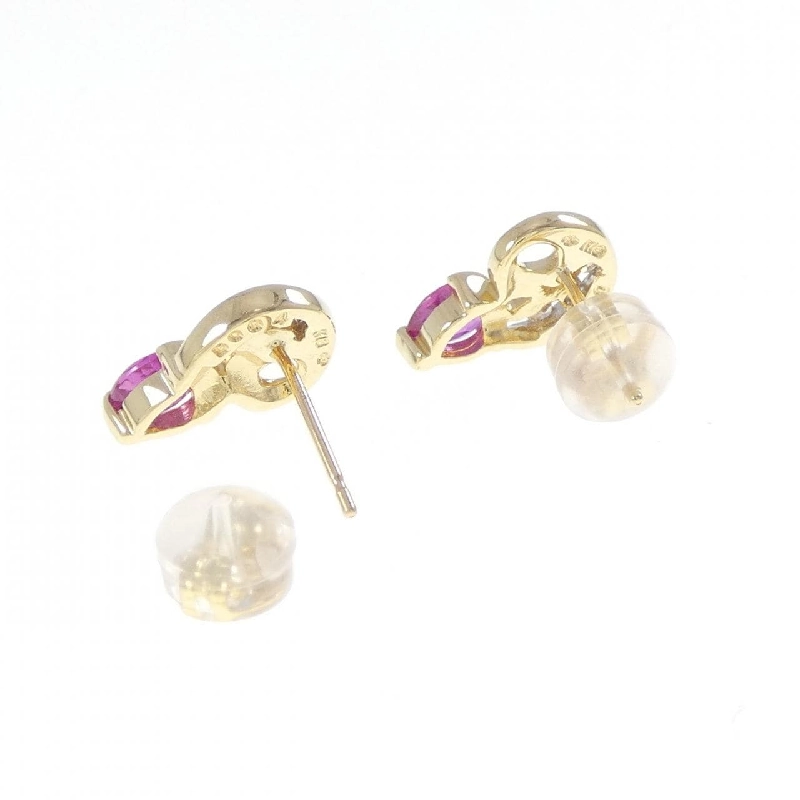 K18YG/K18WG Bông tai Ruby - Hàng hiệu Chính hãng 870408