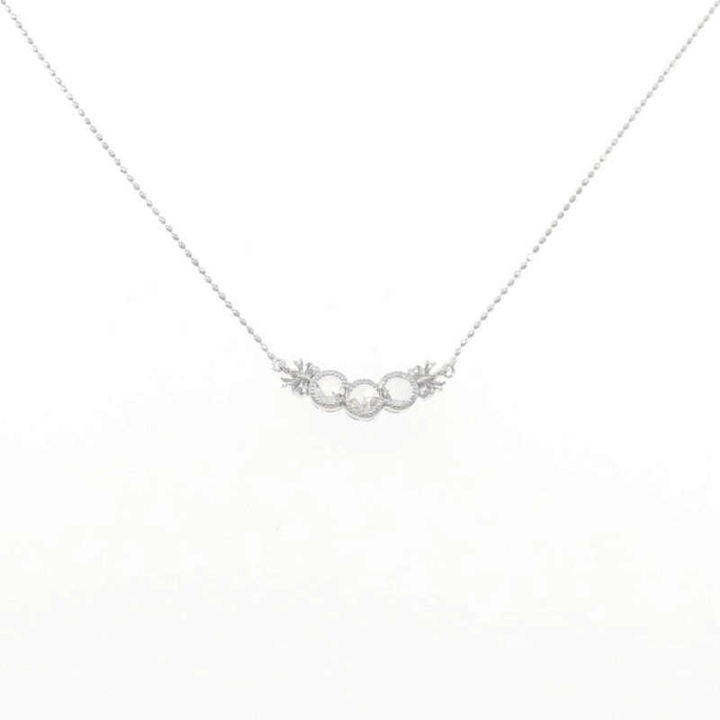 K18WG Dây chuyền kim cương hình ruy băng 0.30CT - Hàng hiệu Chính hãng 865674