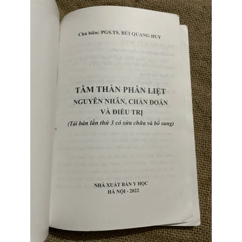 TÂM THẦN PHÂN LIỆT - SÁCH KHỔ LỚN - Chủ biên: PGS.TS. BÙI QUANG HUY 571800