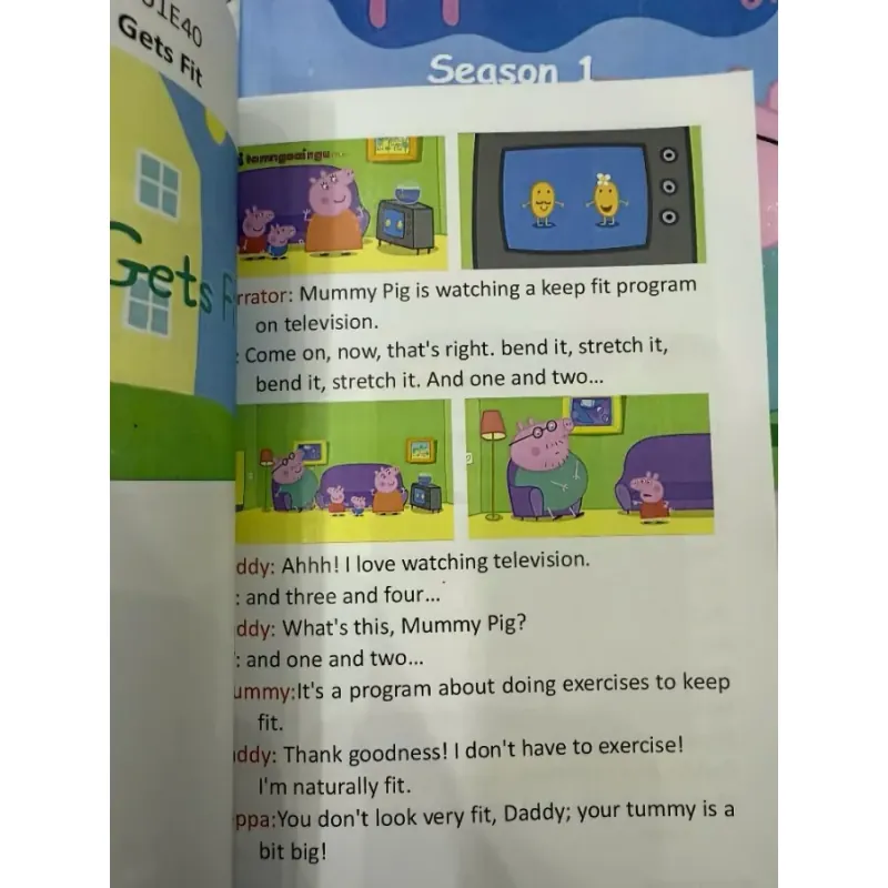 Sách - Peppa pig season 1 gộp 3 cuốn tặng đầy đủ video và audio, sách in nét đẹp 936381