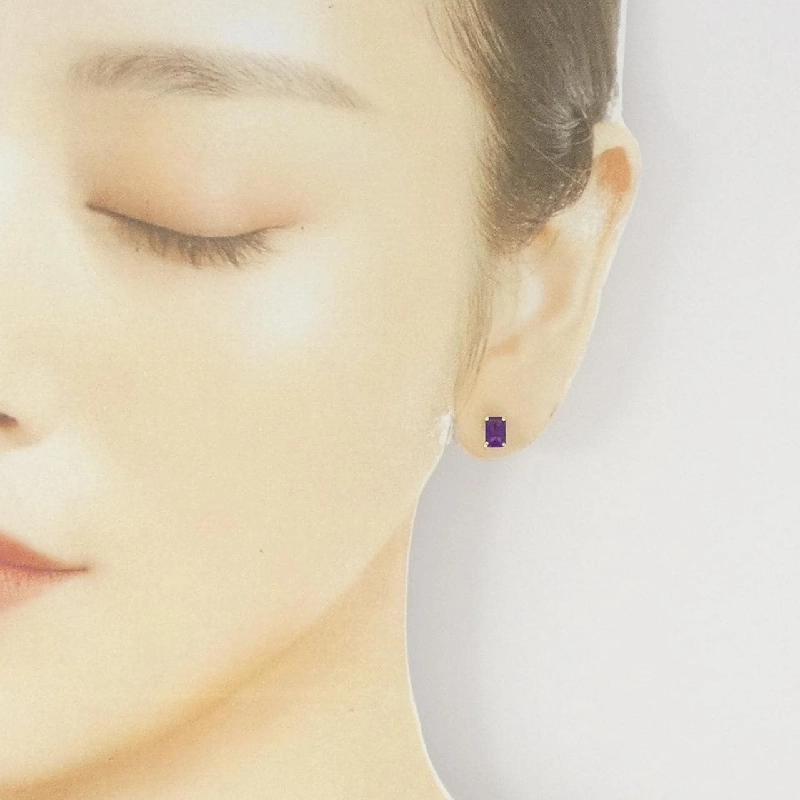 K14YG Amethyst Bông tai - Hàng hiệu Chính hãng 870571