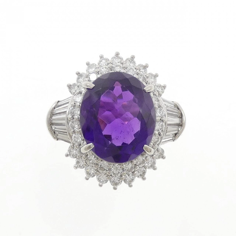 Nhẫn Amethyst PT900 4.57CT - Hàng hiệu Chính hãng 851876