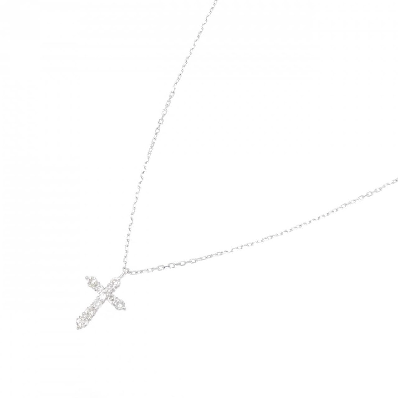 K18WG Dây chuyền kim cương chéo 0.30CT - Hàng hiệu Authentic 863013