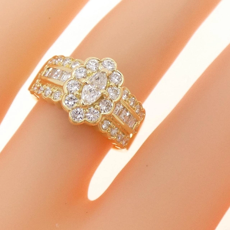 Nhẫn kim cương K18YG 0.14CT 671037