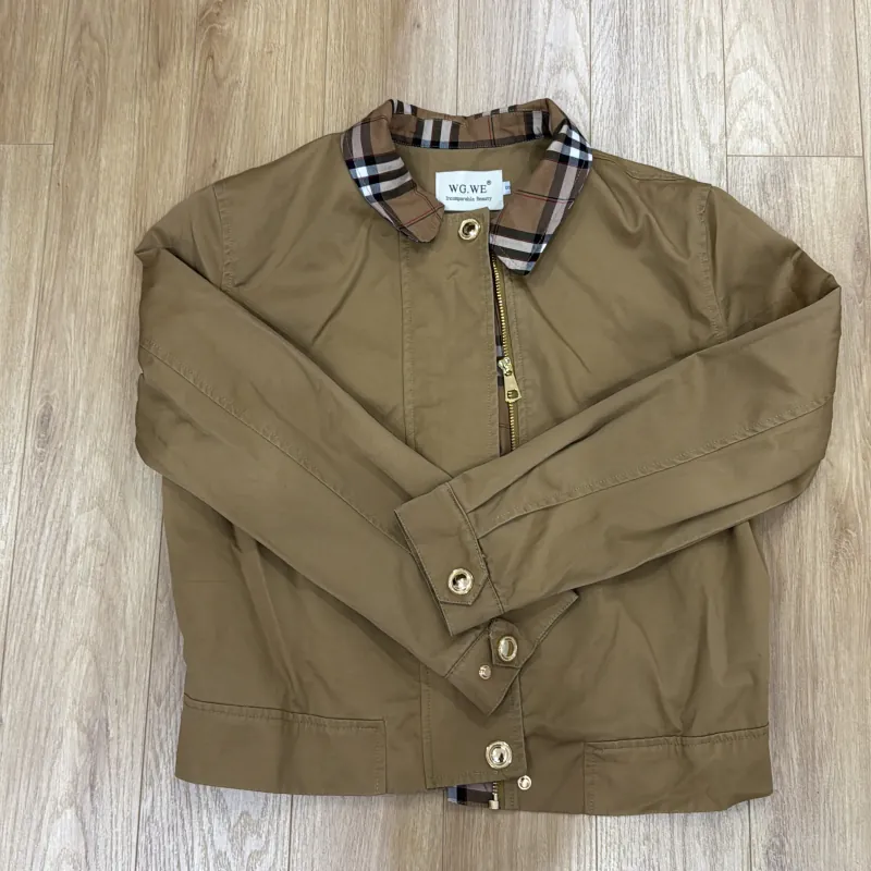 Áo khoác kaki màu nâu tây nhạt 784382