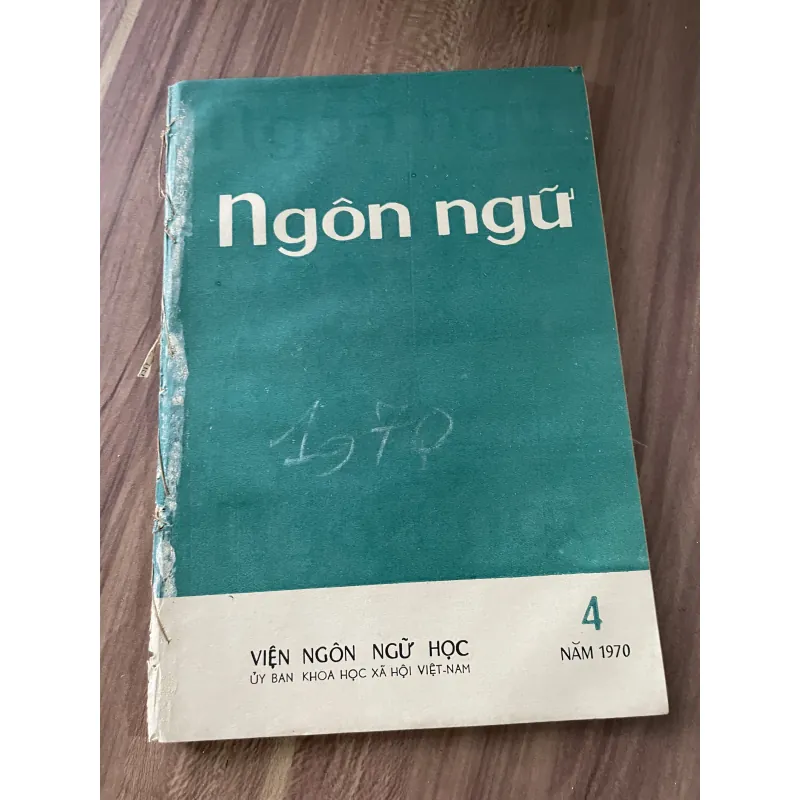 Tạp chí Ngôn ngữ - khổ lớn - số 4.1970  788995