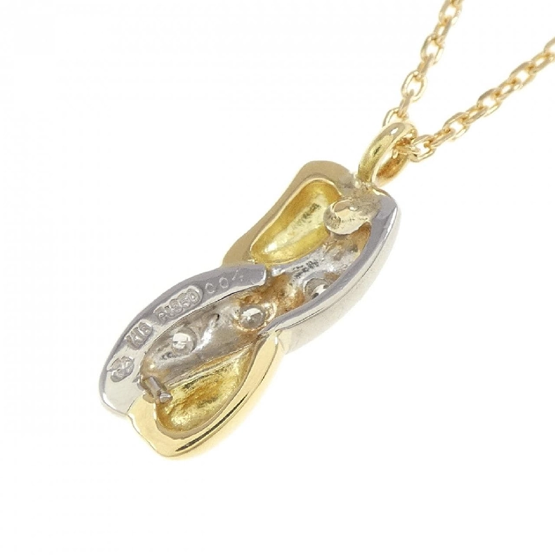 K18YG/PT850 Dây chuyền kim cương 0.04CT - Hàng hiệu Chính hãng 861353