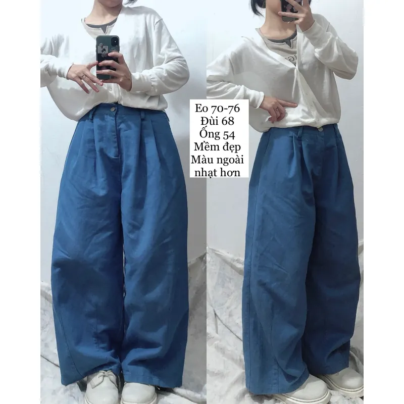 Quần jeans chất thô form thụng đẹp 1001435