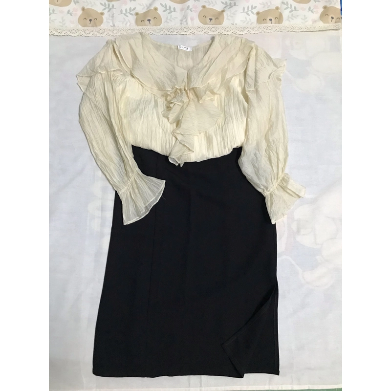 Áo tơ tay bồng dài 499895