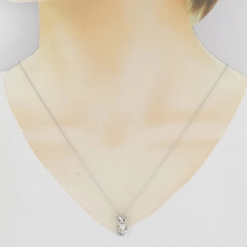 K18WG Dây chuyền ngọc trai Akoya - Hàng hiệu Authentic 861161