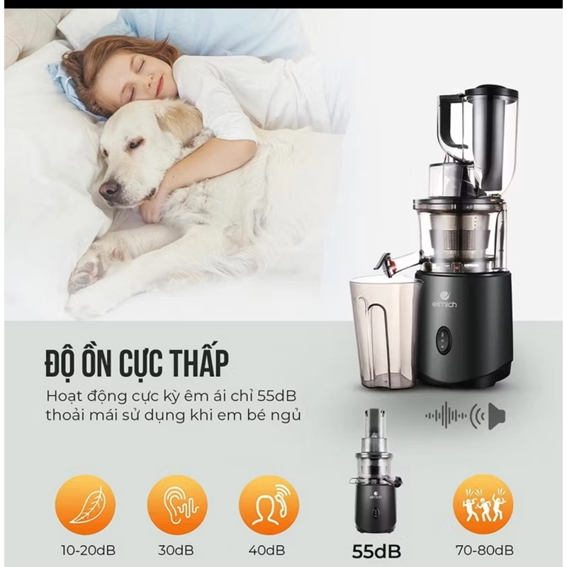 Máy ép chậm trái cây Elmich JEE-18550L 477652