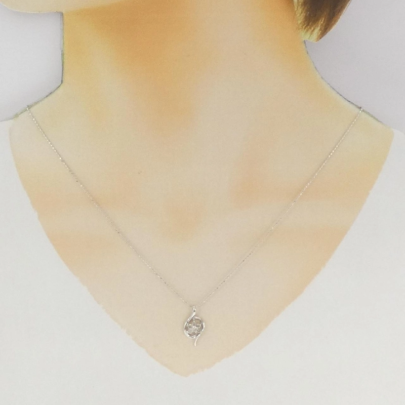 K18WG Hoa Kim Cương Dây Chuyền 0.25CT - Hàng hiệu Chính hãng 859277