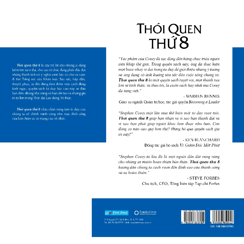 Thói Quen Thứ 8 - Từ Hiệu Quả Đến Vĩ Đại (Bìa Cứng) - Stephen R. Covey 293501