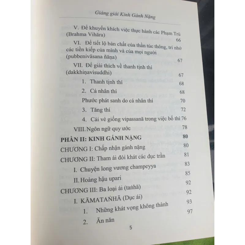 Sách Giảng giải Kinh Gánh Nặng của Thiền Sư Mahasi Sayadaw mới 90% 674772