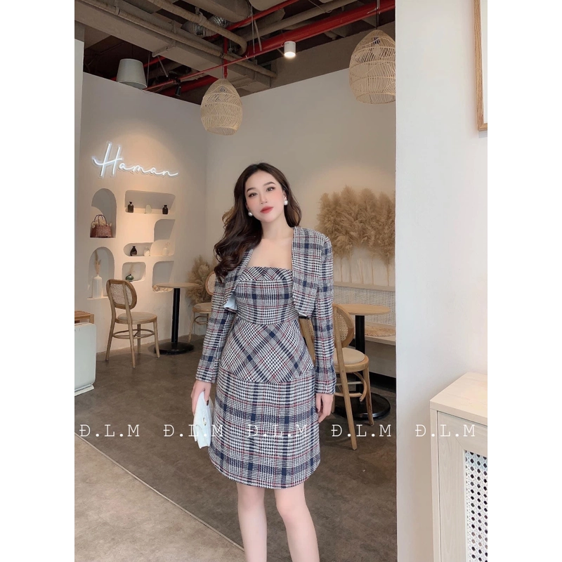 Set dạ kẻ sz S 401732