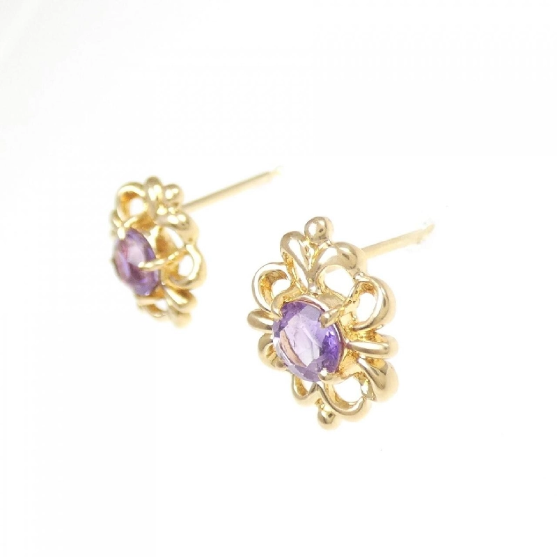 K18YG Amethyst Bông tai - Hàng hiệu Chính hãng 866772