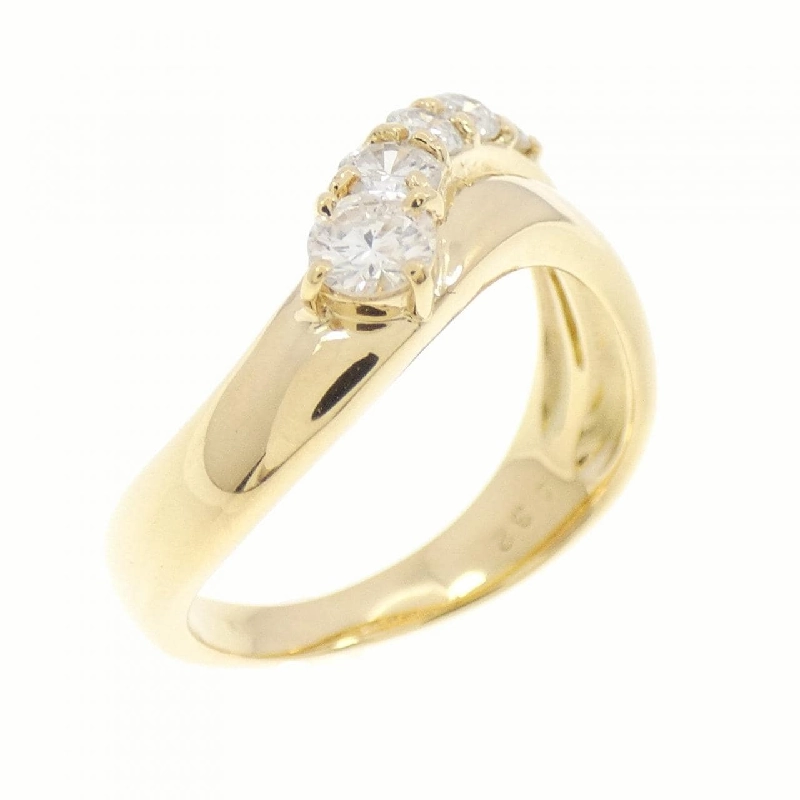 Nhẫn kim cương K18YG 0.32CT 670717