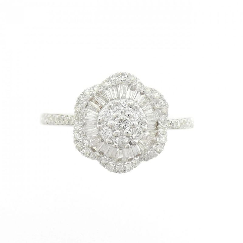 Nhẫn kim cương hoa K18WG 0.50CT - Hàng hiệu Authentic 847568