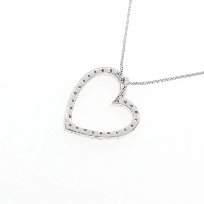 K18WG/750WG Dây chuyền kim cương hình trái tim 0.2CT - Hàng hiệu Chính hãng 859198
