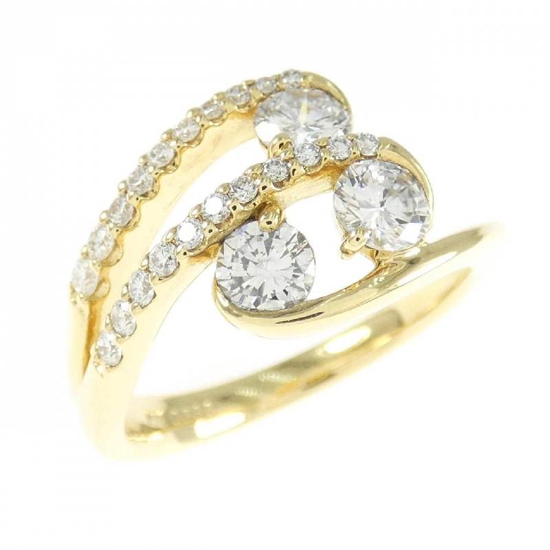 Nhẫn kim cương K18YG 0.228CT 0.202CT 0.206CT E-G SI1 Tốt - Hàng hiệu Chính hãng 879398