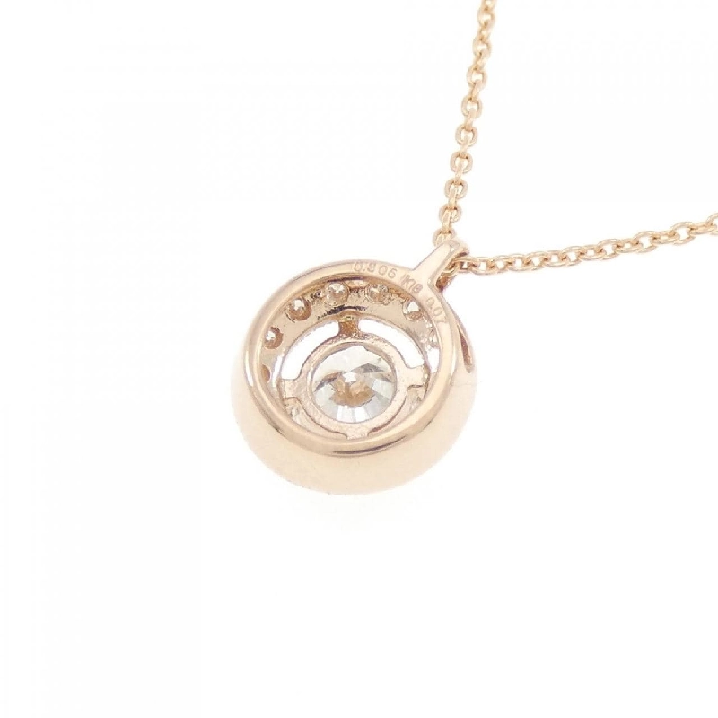 K18PG Dây chuyền kim cương 0.306CT H SI1 Tốt - Hàng hiệu Chính hãng 875346