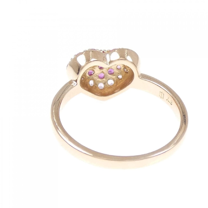 Nhẫn sapphire K18PG hình trái tim 0.50CT 670912