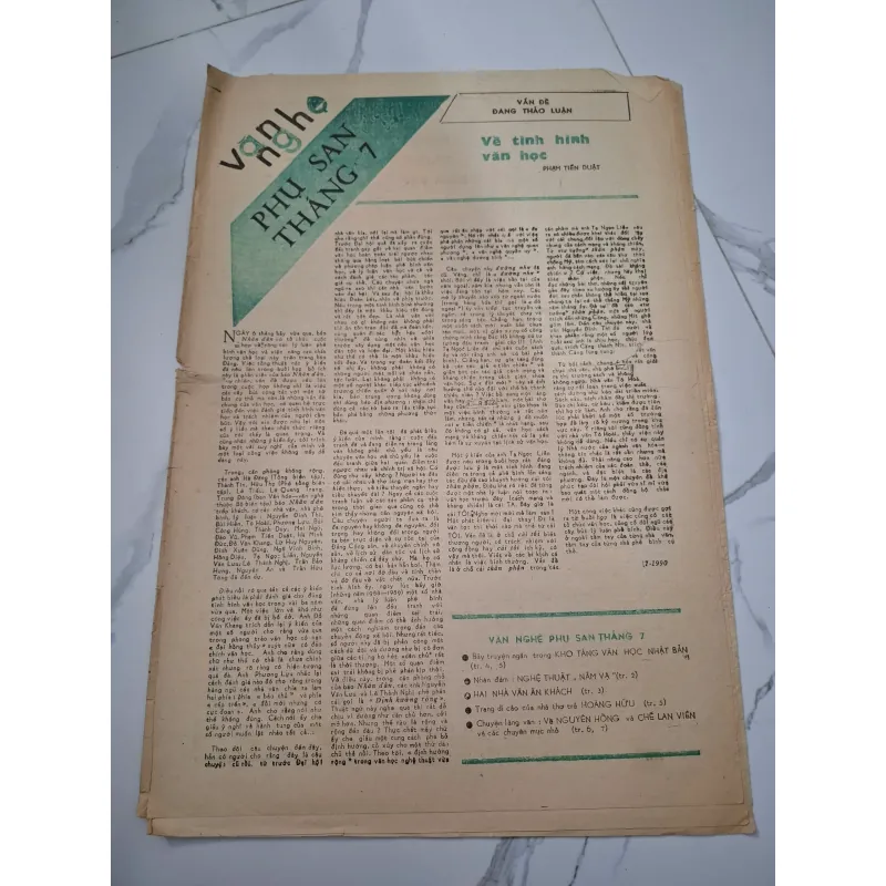 Văn Nghệ Phụ San Tháng 7 - Nhiều tác giả - Báo văn học 961732