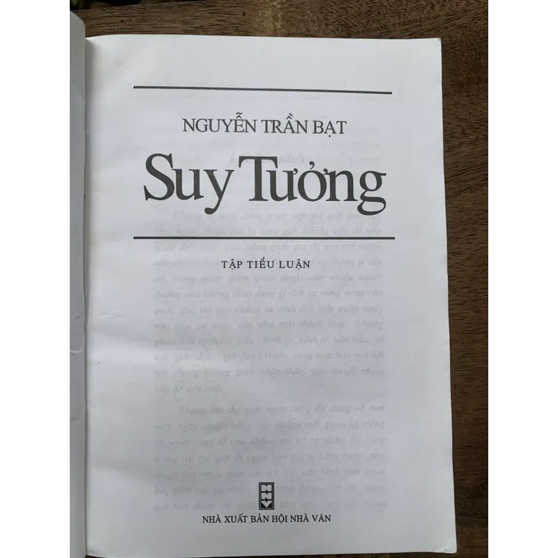 Suy tưởng, Nguyễn Trần Bạt  607298