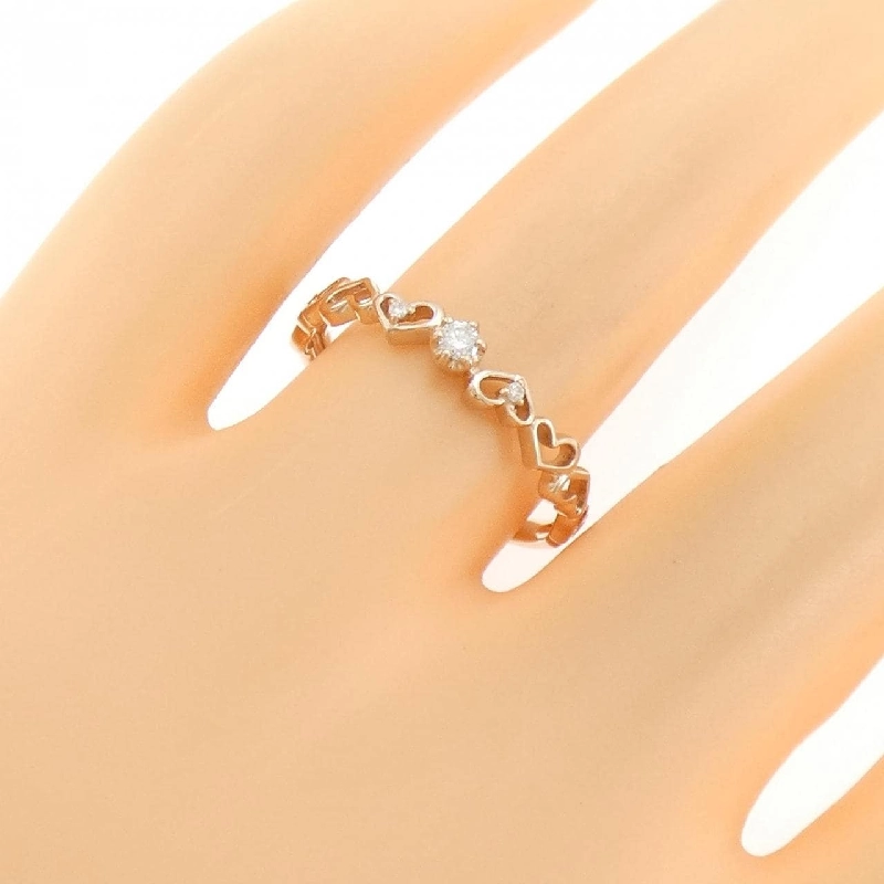 Nhẫn kim cương K10PG hình trái tim 665434