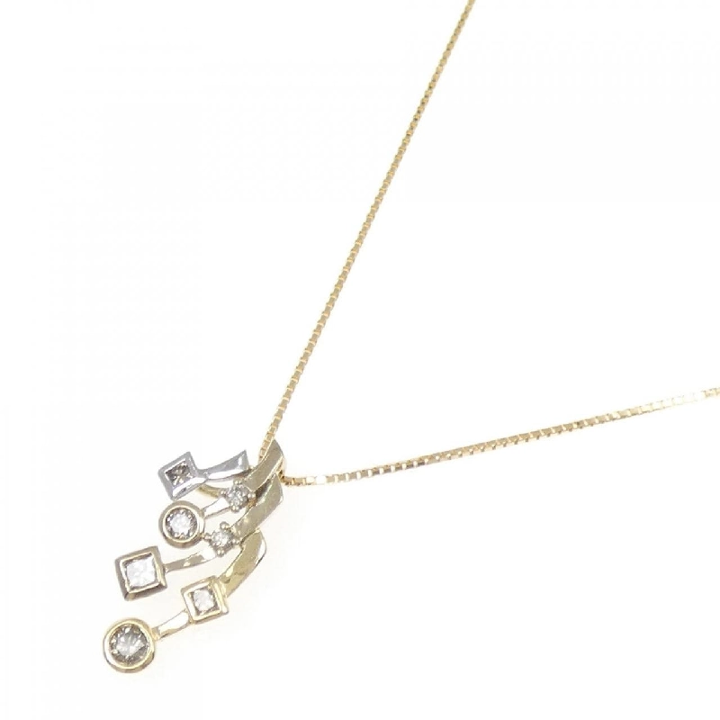 K18/PT950 Dây chuyền kim cương 0.25CT - Hàng hiệu Chính hãng 860919