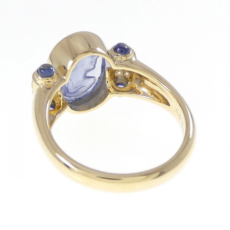 Nhẫn Sapphire K18YG 3.56CT - Hàng hiệu Chính hãng 852375