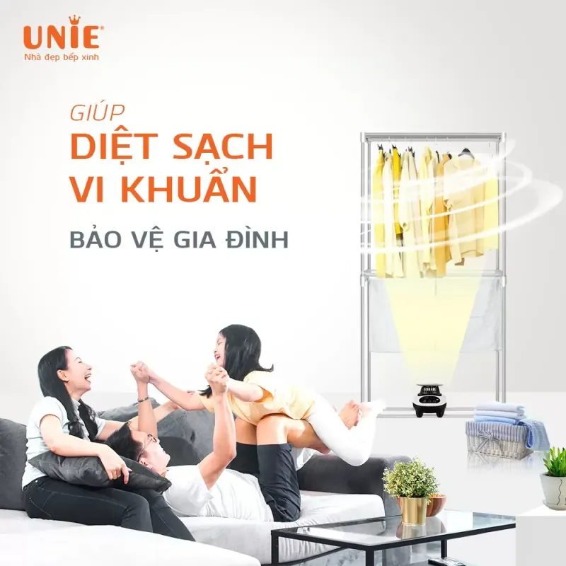 🌟 UNIE UE-666 – Máy sấy quần áo lớn, hẹn giờ thông minh, điều khiển từ xa dễ dàng 787299