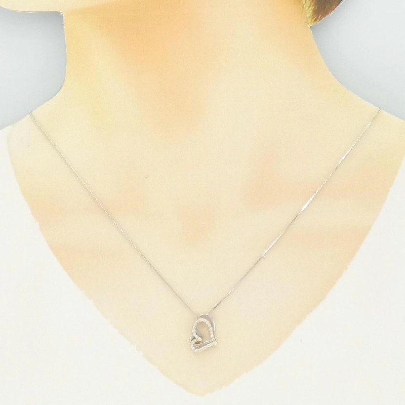 K18PG/K18WG Dây chuyền trái tim kim cương 0.21CT - Hàng hiệu Chính hãng 859656