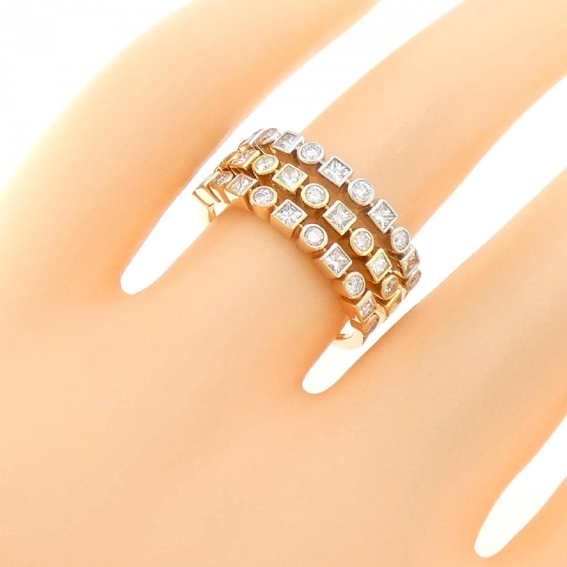 Nhẫn kim cương ba màu K18 0.88CT - Hàng hiệu Authentic 855592