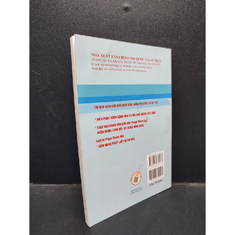 Những Kỹ Năng Cơ Bản Về Tìm Hiểu Và Sử Dụng Văn Bản Quy Phạm Pháp Luật Luật sư Phạm Thanh Hữu mới 90% bẩn nhẹ HCM1304 pháp luật 341735