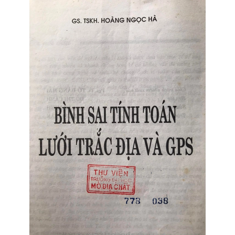 BÌNH SAI TÍNH TOÁN LƯỚI TRẮC ĐỊA VÀ GPS 470796