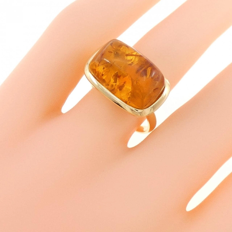 Nhẫn hổ phách K18YG 669740