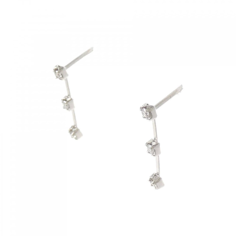 K18WG Bông tai kim cương ba viên 0.08CT - Hàng hiệu Chính hãng 863874