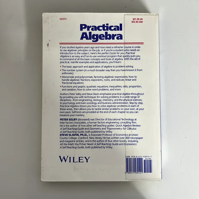 Sách tiếng Anh - Practical Algebra – A Self-Teaching Guide (Second Edition) - Sách toán 600968