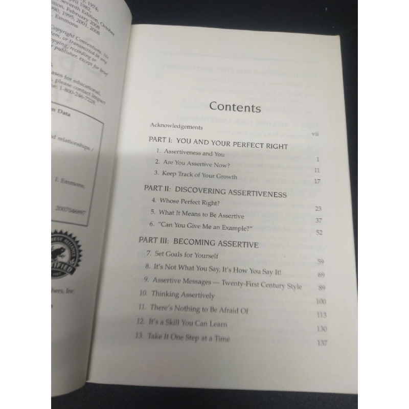 Your perfect right mới 70% ố bẩn HCM2405 Alberti - Emmons SÁCH NGOẠI VĂN 914490