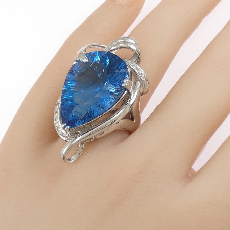 Nhẫn Blue Topaz K18WG 27.70CT - Hàng hiệu Chính hãng 855276