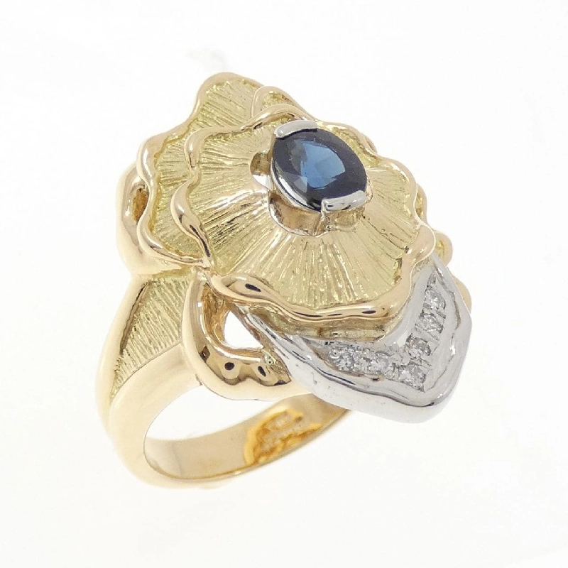 Nhẫn Sapphire K18YG/PT900 0.60CT 670033