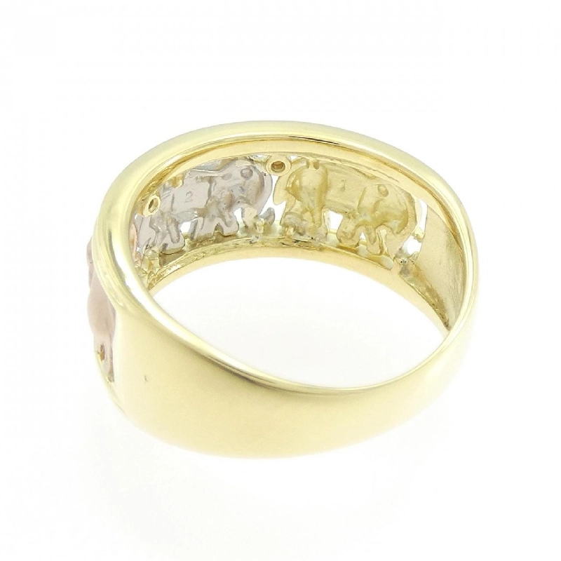 Nhẫn kim cương voi K18YG/PT900/K18PG 0.01CT 668258